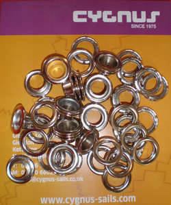 Spur Tooth Nickel Coated Brass Eyelets 2 Pack of 25