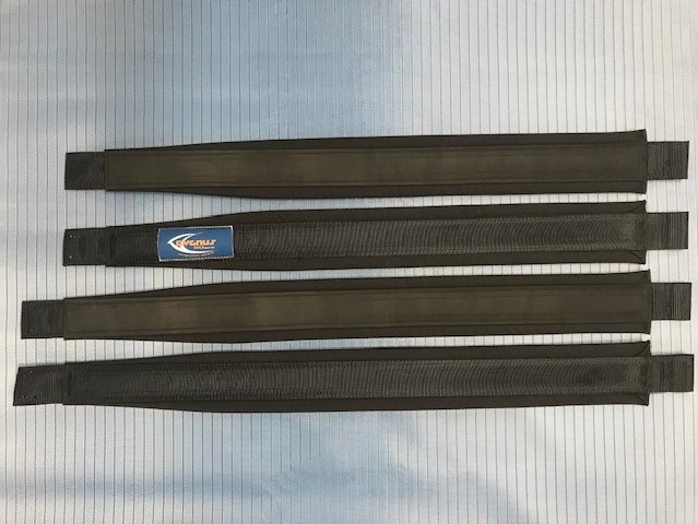 Laser 2000 - RS 2000 Padded Toe Straps - Super Stick Pro Straps - Set of 2 Crew (Rubber Backed)