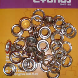 Spur Tooth Nickel Coated Brass Eyelets 6 Pack of 25