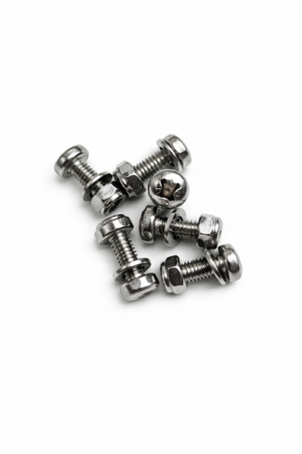 Stainless Steel - A4 - M5 - 15mm Machine Screws With Nuts & Washers - Pozi Pan Head.